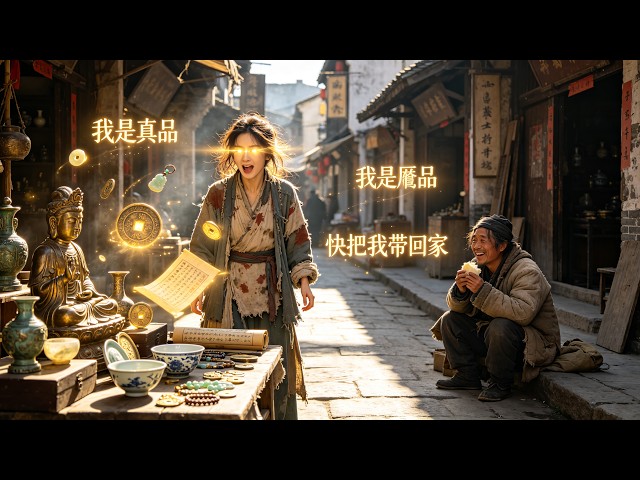 農村妹進城打工，好心施捨乞丐，沒想到他竟是財神化身！ 財神賜她聽懂動物心聲的异能，她借此鑒寶賭石，發家致富成專家！