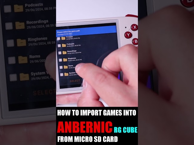 How to Import Games and Save Files to the Anbernic RG Cube (2024)