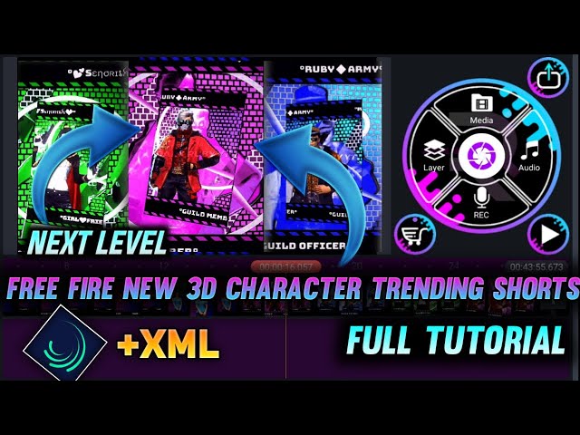 Free Fire 3D Character Trend FreeFire Lobby Edit | FreeFire Short Edit Tutorial