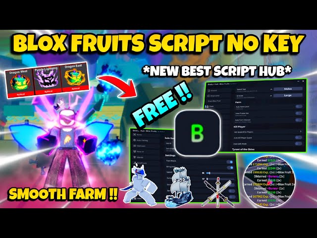 New Blox Fruits Script No Key - Auto Farm To Max LvL - Farm Mastery, Aimbot, Sea Event, Raid & More