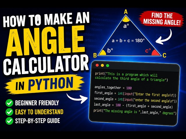 How to make an angle calculator in python