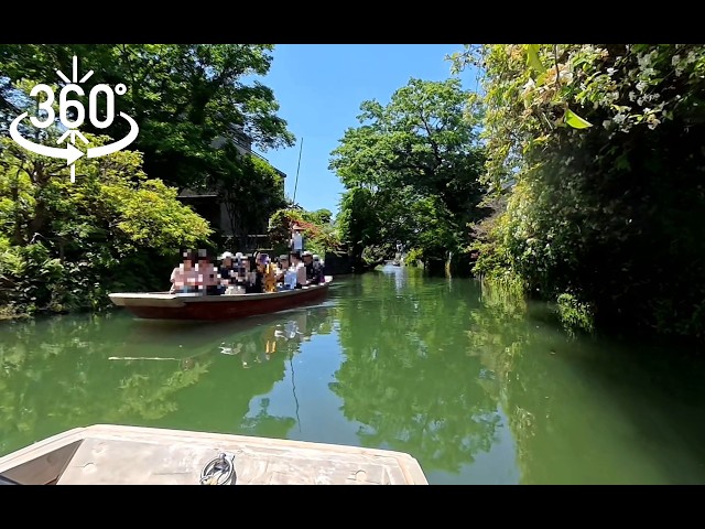【360° Video】Yanagawa River Cruise – 1 Hour of Peaceful Canal Journey（無音）柳川川下り