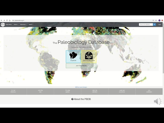 Introduction to the Paleobiology Database