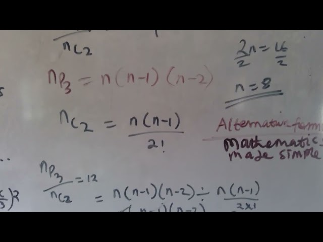 Permutation and combination with unknown