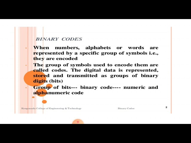 digital electronics-binary codes