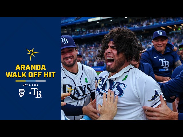 Jonathan Aranda hits a 10th inning walk off vs the San Fracisco Giants