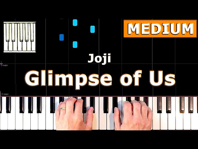 ✅ Joji - Glimpse of Us  - Piano Tutorial MEDIUM