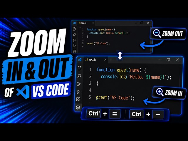 How To Zoom In and Out on VS Code (Visual Studio Code Tutorial) 2026