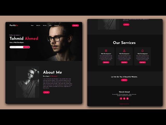 Build a Complete Personal Portfolio Website Using Only HTML And CSS   Pure HTML And CSS