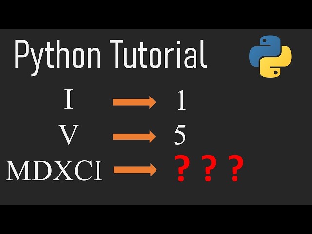 Roman Numerals To Integers (Coding Interview Question)