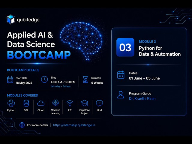 Module 3 Day 5 | Applied AI & Data Science Bootcamp 2026 (Part-1)