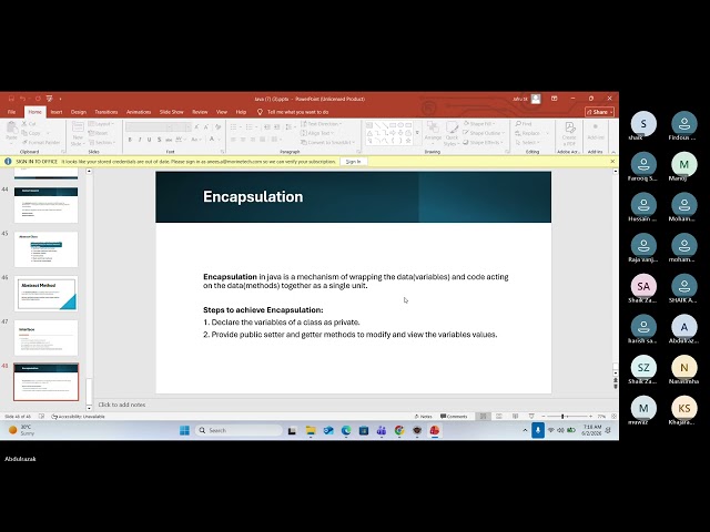 Java Encapsulation and final keyword Day 14