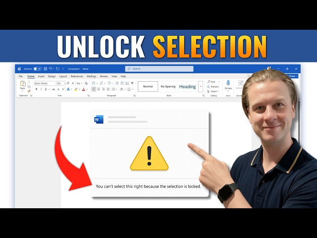 How To Unlock Selection In Microsoft Word