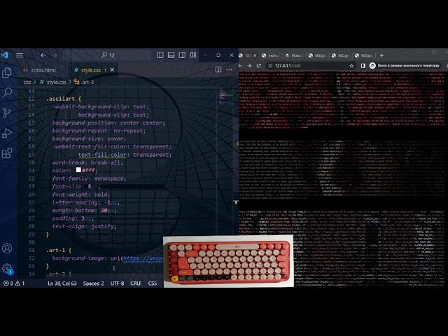 ASMR Programming -  ASCII Art Text - No Talking