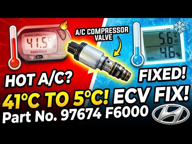 HYUNDAI SANTAFE TM AIRCON COMPRESSOR ECV DIAGNOSIS AND REPLACED 