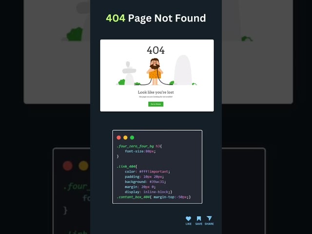 This 404 Page is Better Than Most Websites – HTML/CSS UI Design