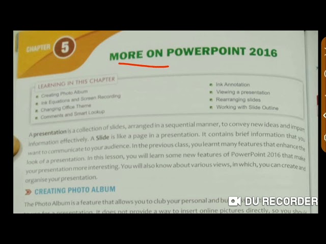 More on power point 2016 ch 5 class 5
