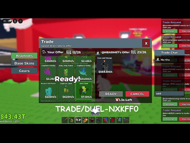 🔴 LIVE Roblox Steal Brainrot 🔥 Trade + Duel + PvP Battles | GoodTk