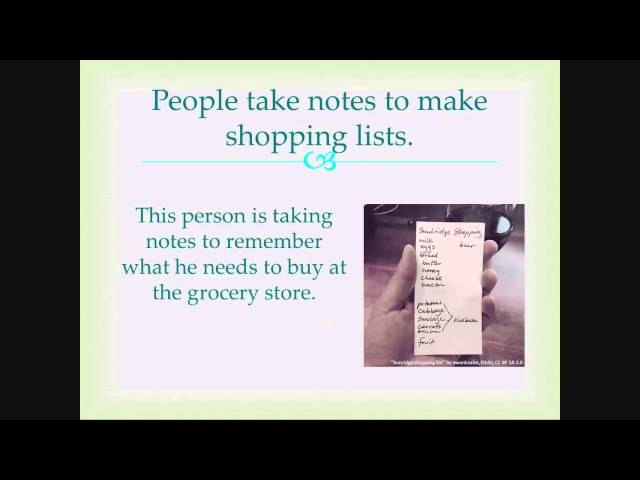 Study Skills: Why Do People Take Notes?