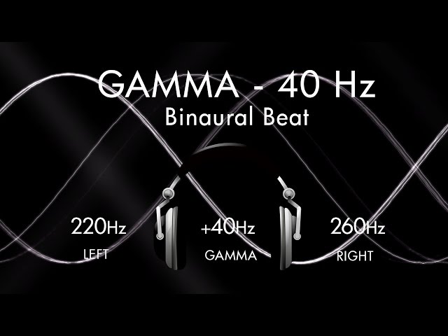 Gamma for a Genius Brain - 1hr Pure Binaural Beat Session at ~(40Hz)~ Intervals