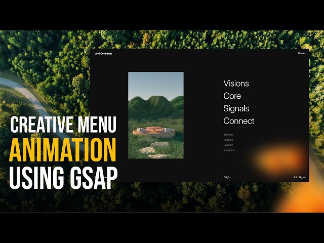 Modern Overlay Menu with Tilt & Hover Effects | GSAP Animation Tutorial| Rave Creatives