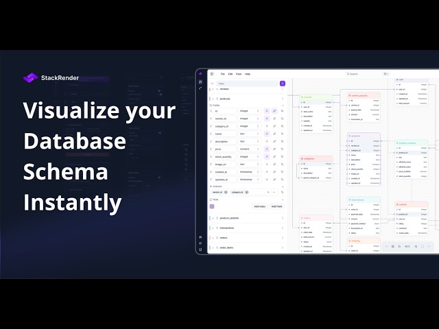 Convert SQL to ER Diagram: Instantly Visualize Your Database Schema with StackRender