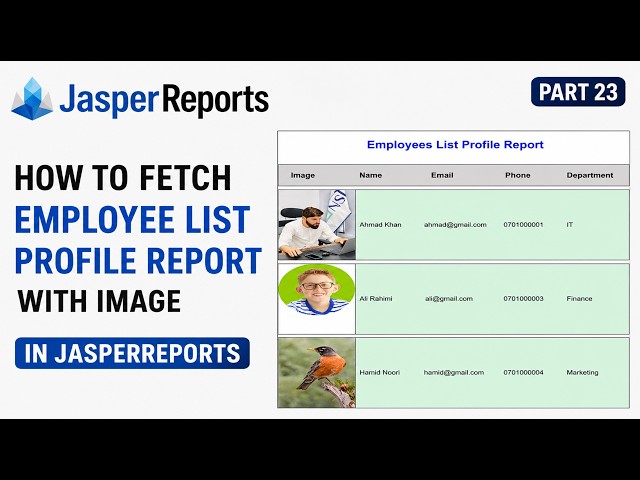 JasperReports Tutorial for Beginners 2026 | Display Dynamic Image from a DB (Full Course Part 23)