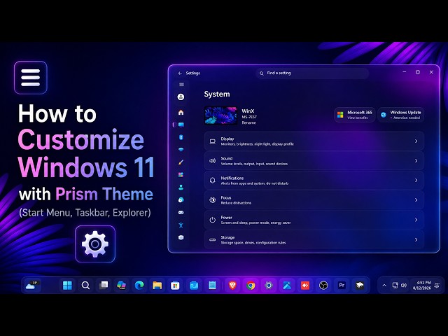 How to Customize Windows 11 with Prism Theme (Start Menu, Taskbar, Explorer)
