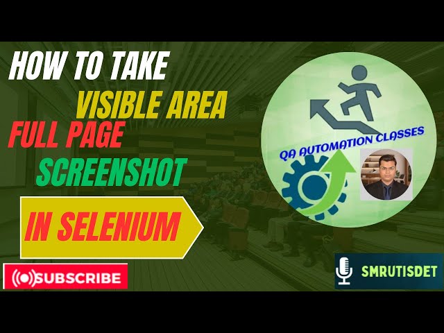 31.How to Take Visible Area And  Full Page Screenshot in Selenium