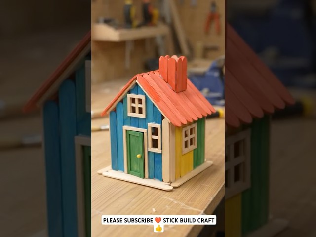 Beautiful DIY House from Ice Cream Sticks 💫 | Easy Popsicle Stick House Craft