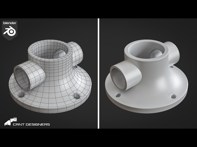 Blender Hard Surface Modeling - How to Model a Complex Pipe Fitting