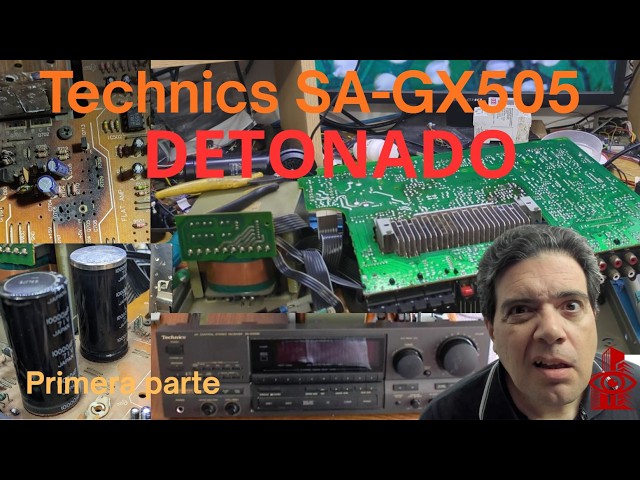 Destroyed Technics SAGX505 amplifier