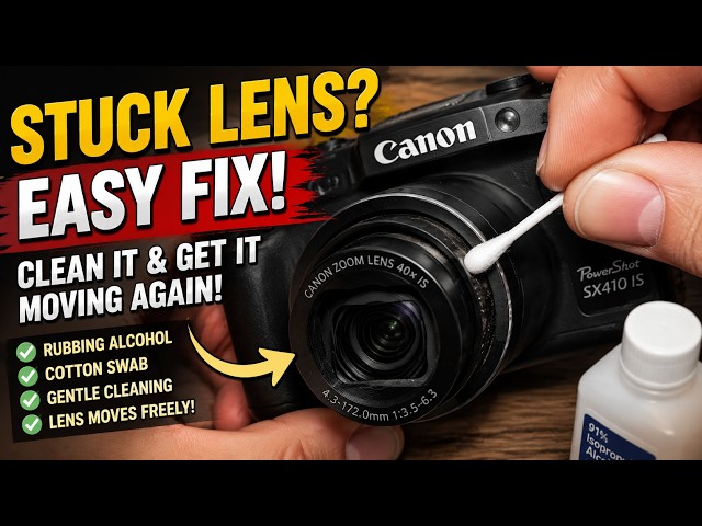 How to Fix ANY Canon Digital Camera LENS That is Stuck (Wont Come Out Halfway Elph IXUS IXY Series)