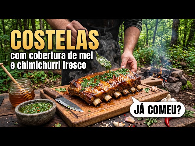 Costelas com cobertura de mel e chimichurri fresco já comeu? #food  #chicken #potato #costela