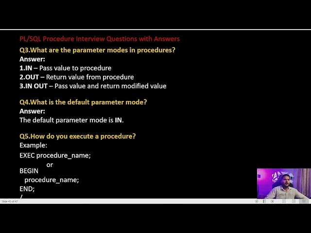 Oracle PL/SQL Procedure Interview Questions & Answers (2026)