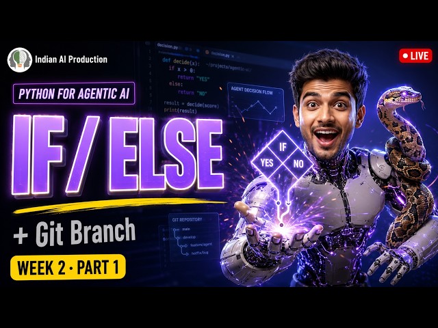 Python for Agentic AI Developers 🔴 Class 3 | Master if, for & while Loops from Zero (Hindi)