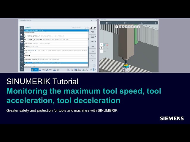 SINUMERIK Tutorial Monitoring for maximal tool speed