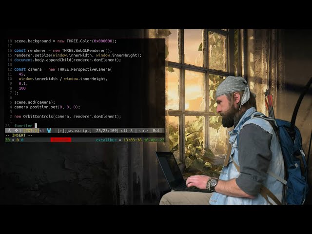 ASMR Programming Cyberpunk effect in Last of us - Coding No Talking