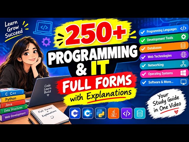 250+ Programming & IT Full Forms with Explanation | Computer & IT Full Forms | Study with Vaishnavi💻