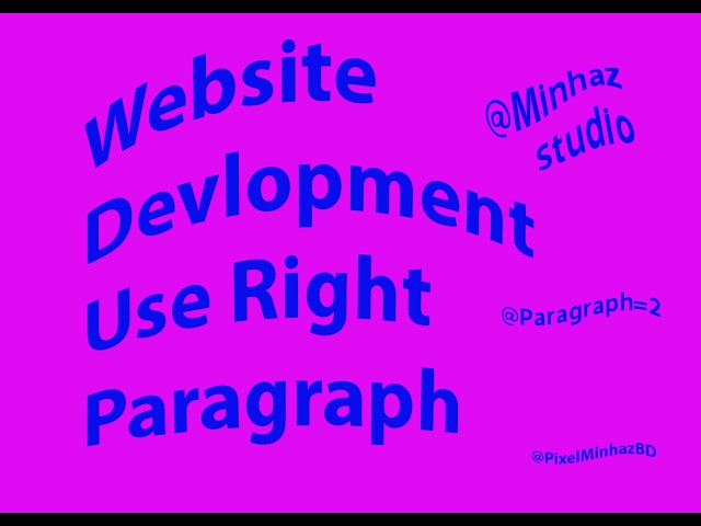 Website Devlopment Tutorial Paragrap-2 || Website Devlopment Use Right Path