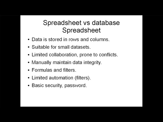 Spreadsheet vs Database | Why SQL Databases Exist
