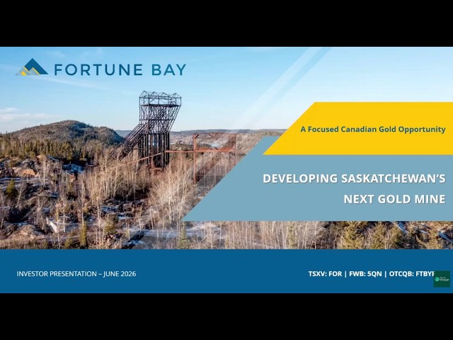 Fortune Bay Corp. (TSX-V: FOR | OTCQB: FTBYF) Webcast | Planet MicroCap Las Vegas 2026