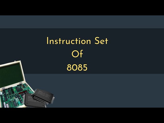 Instruction set of Microprocessor 8085