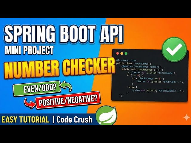 Connect HTML to Java! Build a Spring Boot Number Checker | Java Logic Even, Odd, Positive, Negative?