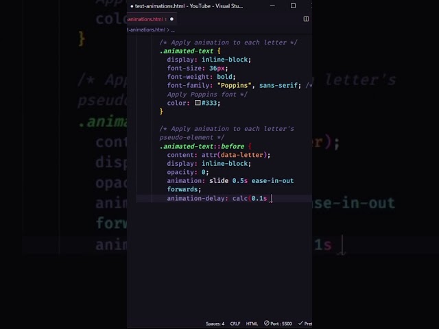 Learn Text Animations CSS  in One Short #code #web