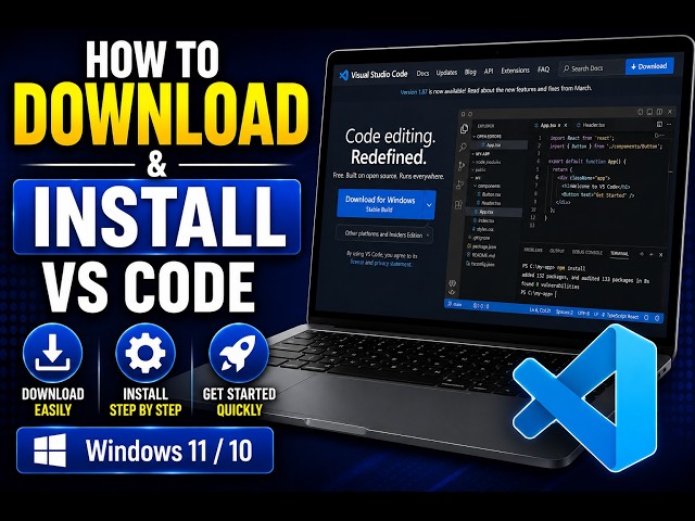How to Download & Install VS Code on Windows 10 & 11 | Step-by-Step Guide
