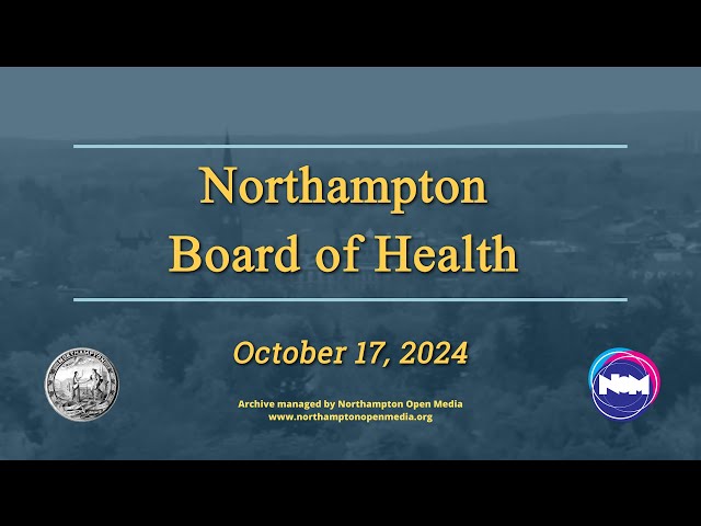 Northampton Board of Health 10/17/24