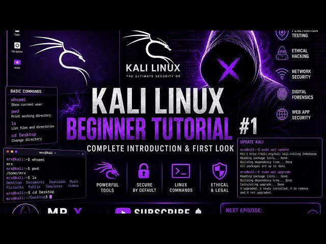 Kali Linux Tutorial for Beginners #1 | Complete Introduction (2026) ⭐