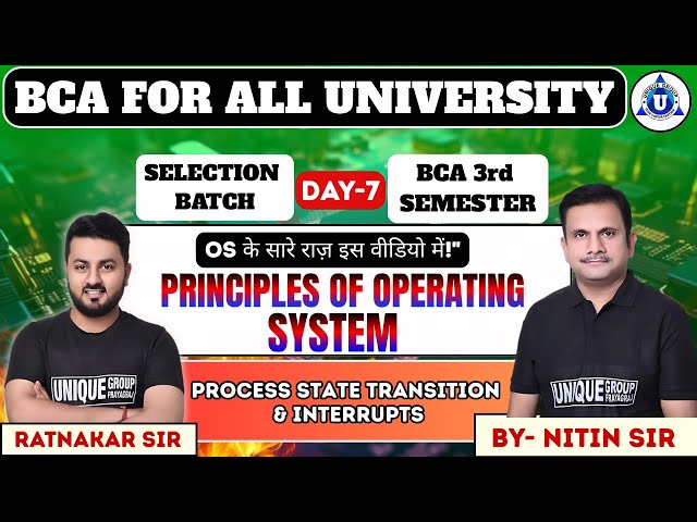 🖥️ BCA 3rd Sem | Principle of Operating System ||PROCESS STATE TRANSITION & INTERRUPTS || DAY-07 ||