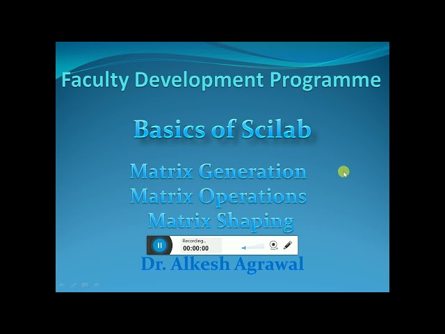 Matrix Generation in Scilab